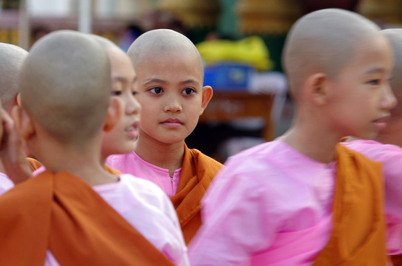 Little nuns at Shwedagon