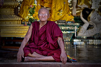 Old Monk at Shwedagon